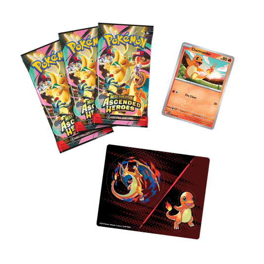 Pokemon Ascended Heroes 3-Pack Sticker Blister Charmander (FR)