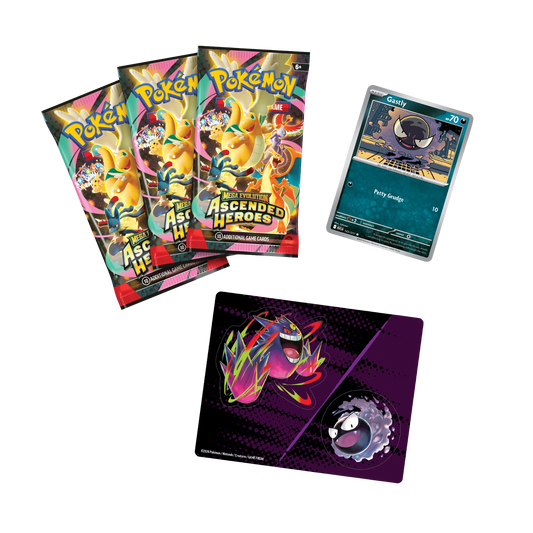 Pokemon Ascended Heroes 3-Pack Sticker Blister Gastly (FR)