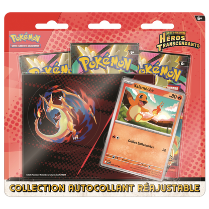 Pokemon Ascended Heroes 3-Pack Sticker Blister Charmander (FR)