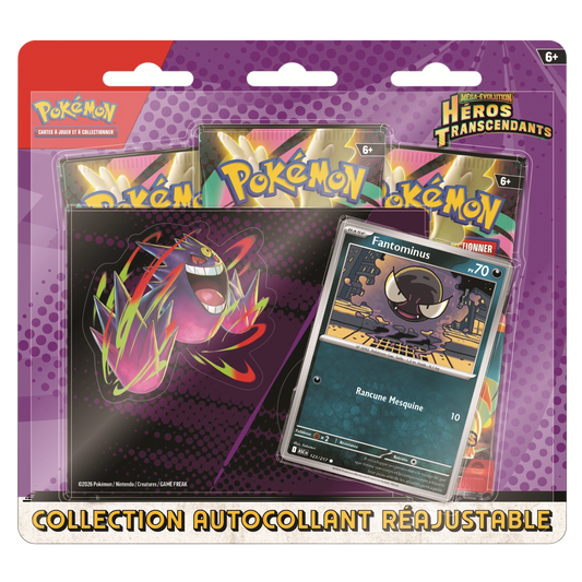 Pokemon Ascended Heroes 3-Pack Sticker Blister Gastly (FR)